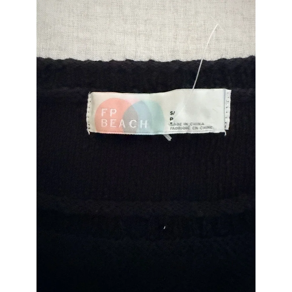 FP Beach Sweater Slouchy Comfort Oversized Women's S Textured Long Sleeve